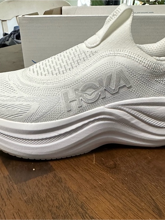 Hoka One One Shoes - Hoka One One Women's All-White Slip-On Sneaker 9